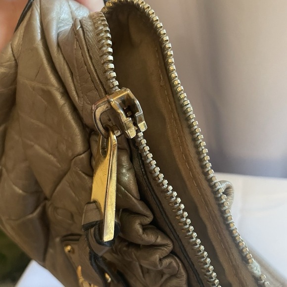 Marc Jacobs Camila Leather Quilted Patchwork Shoulder Bag Purse Italy Gold - Picture 8 of 16